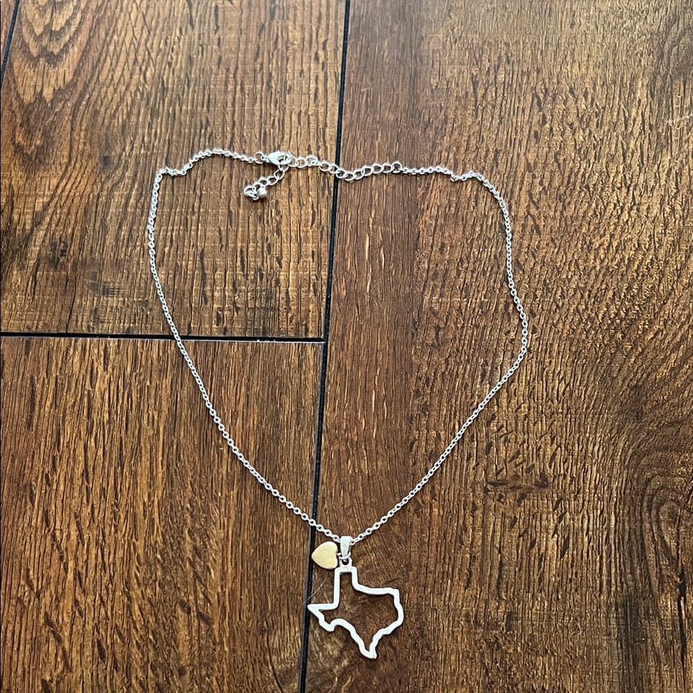 Silver Texas Pendant Necklace